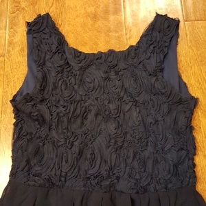 🔥🔥🔥Alythea navy blue flowers ruffles dress